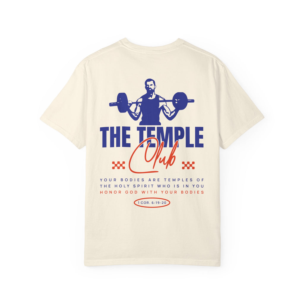 Faithful Citizens Apparel Co Men's T-shirt The Temple Club 1 Corinthians 6:19-20 Gym Illustration Ivory