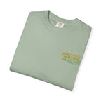 Faithful Citizens Apparel Co Men's T-shirt Fighting my battles featuring illustrated fighters and colorful lettering Exodus 14:14 Bay