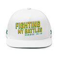 'Fighting My Battles' [Exodus 14:14] Premium Embroidered Flat Bill Cap