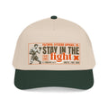 Faithful Citizens Apparel Co Unisex Hat Vintage Baseball Cap Stay in the fight 2 Timothy 4:7 Natural/Dark Green