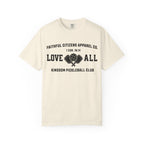 Faithful Citizens Apparel Co Women's T-shirt Love All Lettering Pickleball illustration 1 Corinthians 16:14 Ivory