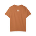 Faithful Citizens Apparel Co Men's T-shirt Worship the one true god with a praying hands graphic and gold lettering Deuteronomy 4:35 Yam