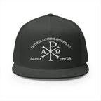 Faithful Citizens Apparel Co Unisex Cotton Trucker Hat Alpha and Omega Chi Rho Symbol Revelation 22:13 Charcoal