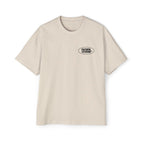 Faithful Citizens Apparel Co Men's T-shirt featuring a large cross and “Yeshua” lettering Matthew 1:21 Ecru