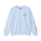 Faithful Citizens Apparel Co Women's Sweatshirt Faithful Over Fearful lettering Flower illustrations Isaiah 41:10 Light Blue