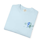 Faithful Citizens Apparel Co Men's T-shirt Disciple Life with an illustration and colorful lettering Luke 9:23 Chambray