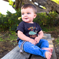 Faithful Citizens Apparel Co Kids Toddler wearing Graphic Tee "Whaley Loved" Whale illustration Jonah 2:9 Navy