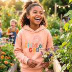 Faithful Citizens Apparel Co Unisex Kids Youth Hooded Sweatshirt Child of God Rainbow illustration 1 John 3:1 Peachy