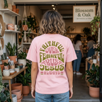 Faithful Citizens Apparel Co Women's T-shirt Faithful over Fearful Trust Jesus always lettering Isaiah 41:10 Blossom