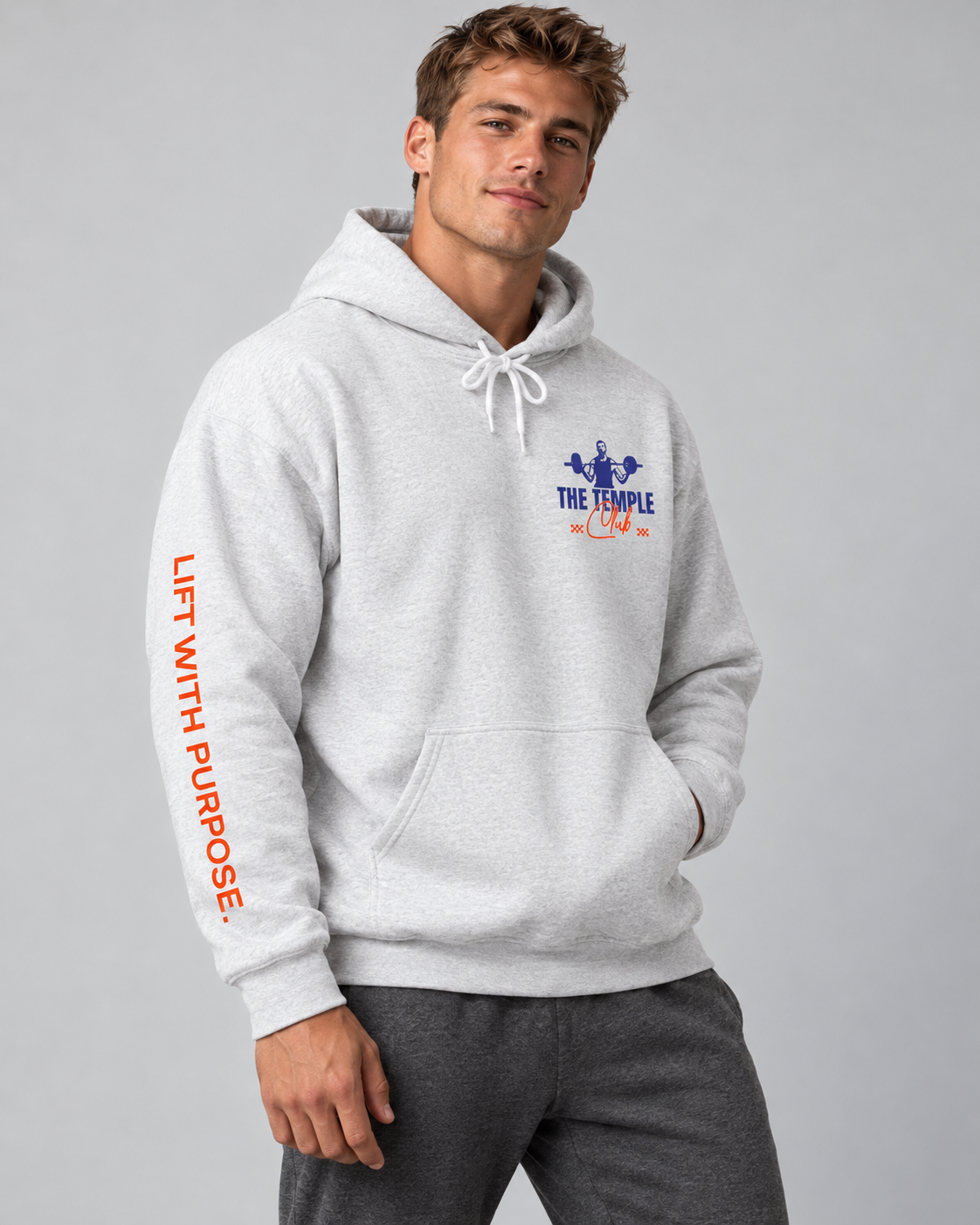Faithful Citizens Apparel Co Men's Hoodie The Temple Club 1 Corinthians 6:19-20 Ash