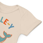 Faithful Citizens Apparel Co Kids Organic Cotton Baby Onesie "Whaley Loved" Whale illustration Jonah 2:9 Organic Natural