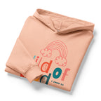 Faithful Citizens Apparel Co Unisex Kids Youth Hooded Sweatshirt Child of God Rainbow illustration 1 John 3:1 Peachy